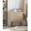 Beliani 2 Drawer Bedside Table ESSONNE Faux Leather Beige 3