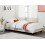 Beliani Bed without Headboard Fabric ROANNE 90 x 200 cm (EU Single) Beige 2