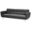 Beliani Sofa Bed 3 Seater FLORLI Fabric Black 6