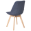 Beliani Set of 2 Dining Chairs DAKOTA II Fabric Blue 8