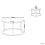 Beliani Coffee Table CORAL Marble/ Gold 3