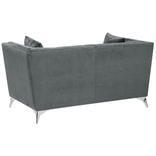 Beliani Sofa 2 Seater GAULA Velvet Grey 2