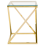 Beliani Side Table BEVERLY Glass Gold 2