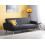Beliani Sofa Bed 3 Seater FLORLI Fabric Black 2