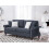 Beliani Sofa 3 Seater OTRA Fabric Dark Grey 2