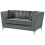 Beliani Sofa 2 Seater GAULA Velvet Grey 2