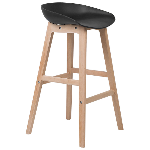 Beliani Set of 2 Bar Chairs MICCO Black 1