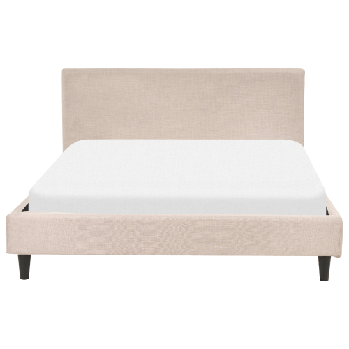 Beliani Bed Fabric FITOU 140 x 200 cm (EU Double) Beige 1