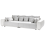 Beliani Sofa 4 Seater TORPO Fabric Light Beige 4