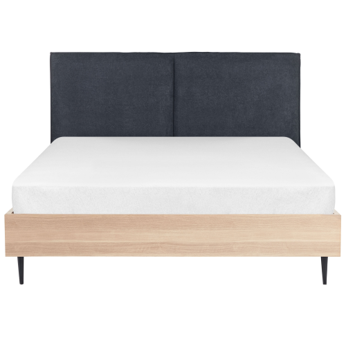Beliani Bed Fabric IZERNORE 160 x 200 cm (EU King Size) Dark Grey 1