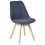 Beliani Set of 2 Dining Chairs DAKOTA II Fabric Blue 2