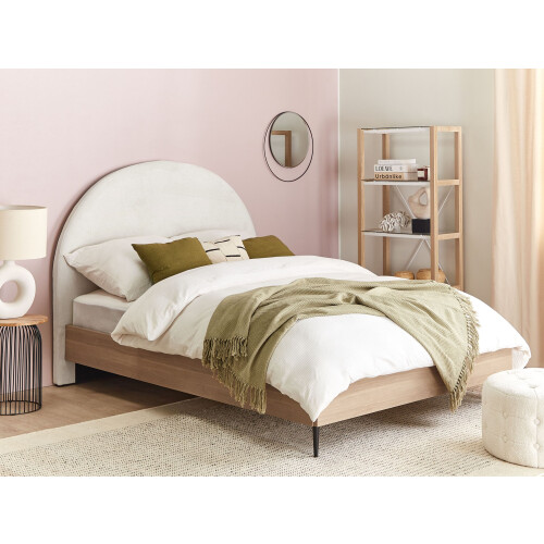 Beliani Bed Fabric MILLAY 140 x 200 cm (EU Double) Off-White 1
