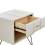 Beliani 1 Drawer Bedside Table BETIN Faux Leather White 4