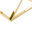 Beliani Side Table BEVERLY Glass Gold 8