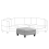 Beliani Ottoman FEVIK Fabric Light Grey 2