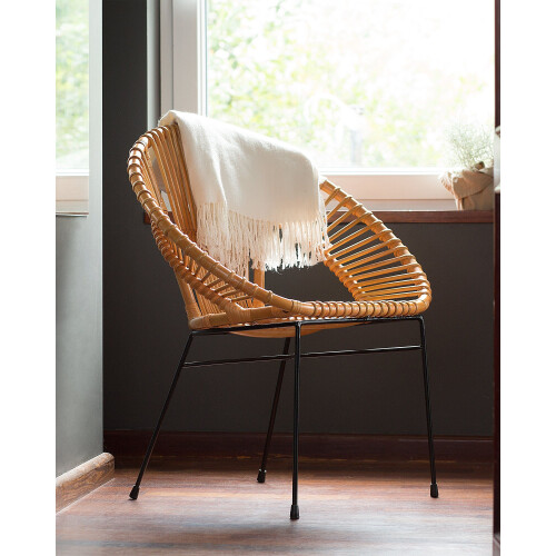 Beliani Dining Chair SARITA Rattan Natural 1