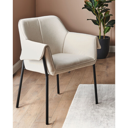 Beliani Armchair ARLA Fabric Light Beige 1