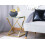 Beliani Side Table BEVERLY Glass Gold 4
