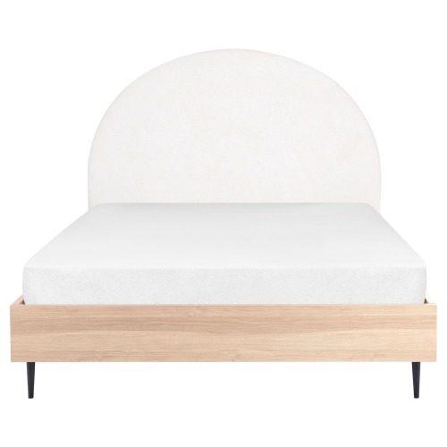 Beliani Bed Fabric MILLAY 140 x 200 cm (EU Double) Off-White 1