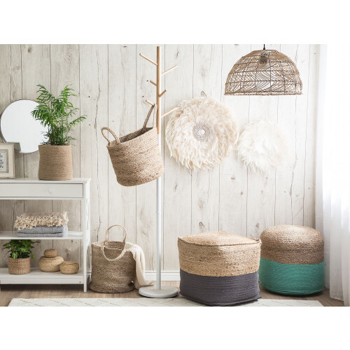 Beliani Pouffe KIRAMA Jute Dark Grey 1