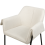 Beliani Armchair ARLA Fabric Light Beige 6