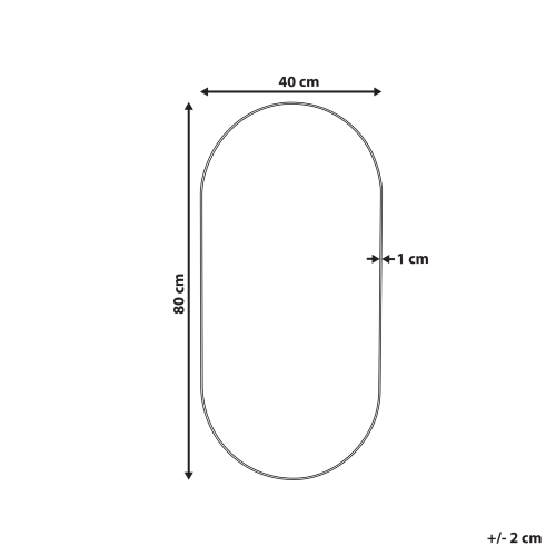 Beliani Wall Mirror ALFORTVILLE 40 cm 80 cm Silver 2