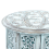 Beliani Side Table BORAI Mango Wood Light Blue 4