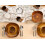 Beliani Set of 16 Dinnerware TURMERIC Stoneware Golden Brown 2