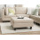 Beliani Ottoman FEVIK Fabric Beige 3