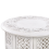 Beliani Side Table ELARA Mango Wood White 4