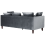 Beliani Sofa 3 Seater FENSTAD Velvet Grey 5