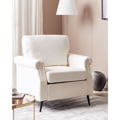 Beliani Armchair VIETAS Fabric White 2