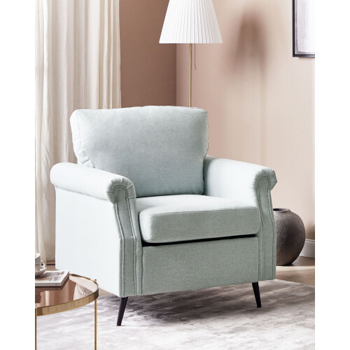 Beliani Armchair VIETAS Fabric Light Grey 1