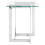 Beliani Side Table CRYSTAL Tempered Glass Silver 5