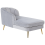 Beliani Right-Hand Chaise Longue ALLIER Velvet Light Grey 6