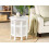 Beliani Side Table ELARA Mango Wood White 2