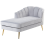 Beliani Right-Hand Chaise Longue ALLIER Velvet Light Grey 5
