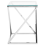Beliani Side Table BEVERLY Glass Silver 4