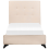 Beliani Bed Fabric AMBASSADOR 90 x 200 cm (EU Single) Beige 4