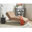 Beliani Chaise Longue LOIRET Velvet Light Brown 2