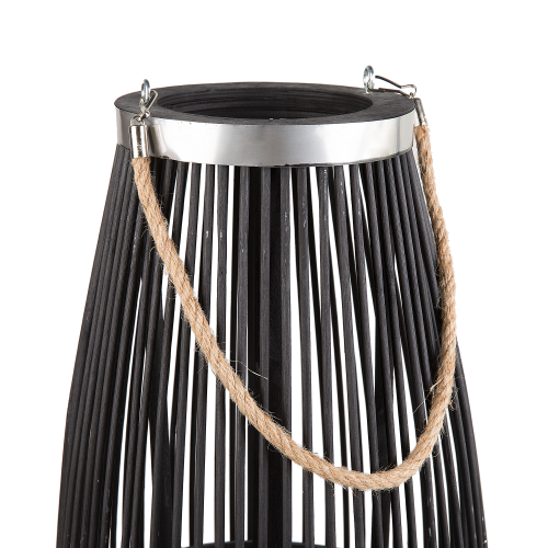 Beliani Lantern TAHITI Bamboo 72 cm Black 1