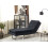 Beliani Chaise Longue LOIRET Velvet Black 2