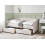 Beliani Daybed with Storage VITTEL Fabric Light Beige 90 x 200 cm (EU Single) 4