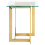 Beliani Side Table CRYSTAL Tempered Glass Gold 6
