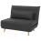 Beliani Single Sofa Bed SETTEN Fabric Dark Grey 2
