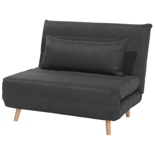 Beliani Single Sofa Bed SETTEN Fabric Dark Grey 1