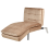 Beliani Chaise Longue LOIRET Velvet Light Brown 4