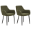 Beliani Set of 2 Dining Chairs ALDEN Boucle Dark Green 4