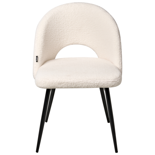 Beliani Set of 2 Dining Chairs ONAGA Boucle White 2