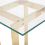 Beliani Side Table CRYSTAL Tempered Glass Gold 7